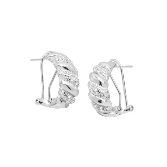 1/4 CT DIAMOND HOOP EARRINGS!! SALE! - Picture 2 of 4
